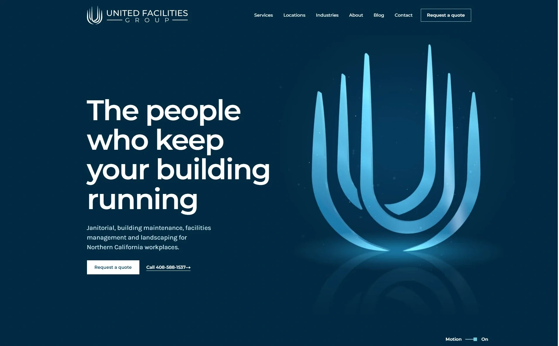 United Facilities Group website after the Brandcore rebuild
